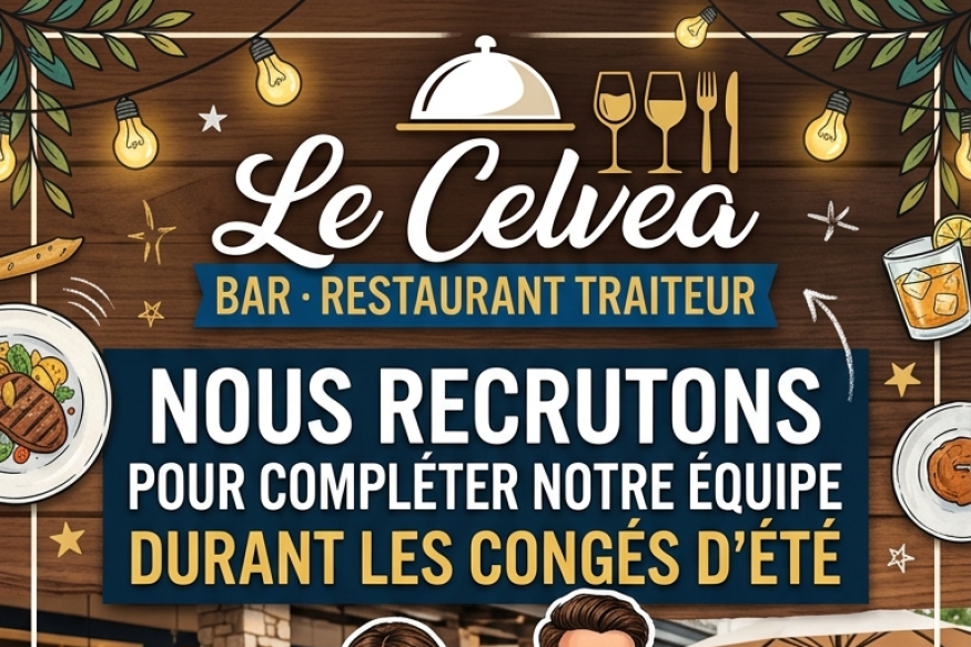 OFFRE D’EMPLOI : LE CELVEA RECRUTE POUR L’ÉTÉ !